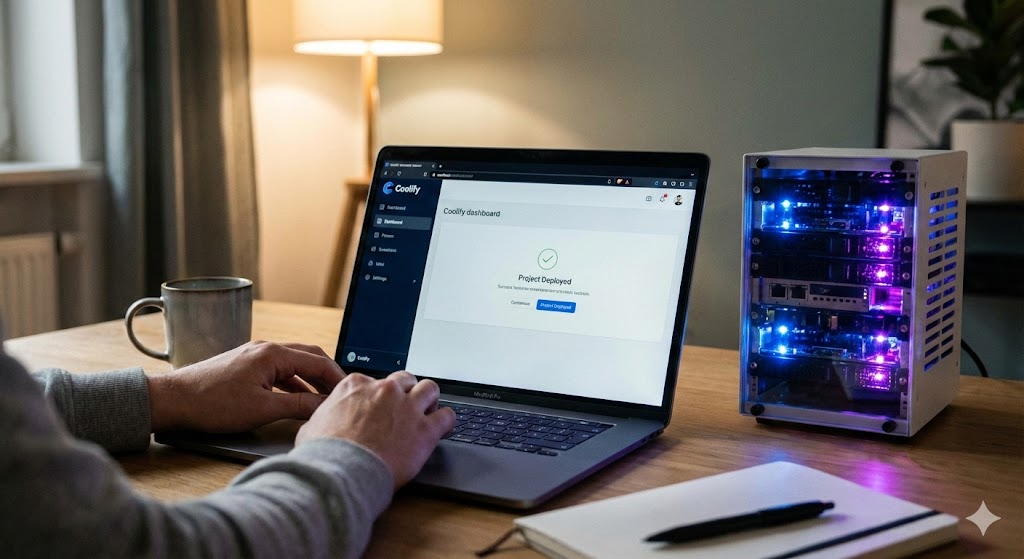L'administration web facilitée grâce à coolify.